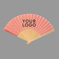Bamboo Ribs and Polyester Fabric Fan | 1 Colour Print from 30 pcs
