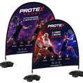 Customizable Advertising Arch | Standard and Half-Moon Shape | Weighted Bases Included