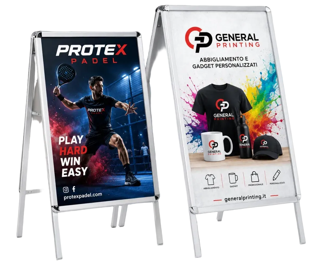 Custom Aluminum A-Board | Double-Sided Printing | 2 Sizes