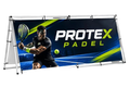 Sideline Banner | Aluminum Structure for 2 Banners | Double-Sided Printing | 300x76x125 cm