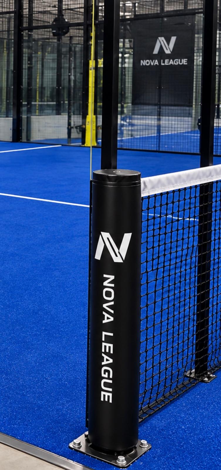 PROTEX PADEL FIXED – Fixed Protection Kit for Padel Courts with Integrated Sponsor Banner