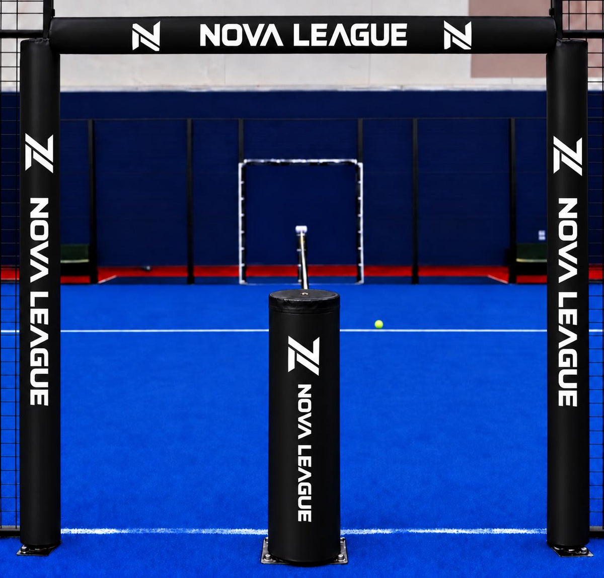 PROTEX PADEL FIXED – Fixed Protection Kit for Padel Courts with Integrated Sponsor Banner