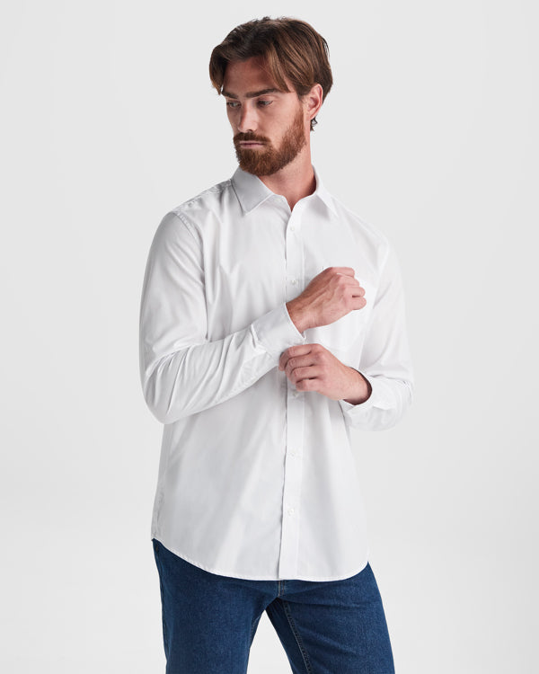 Camicia da Lavoro Maniche Lunghe AIFOS L/S – Colletto Classico e Polsini a Doppio Bottone
