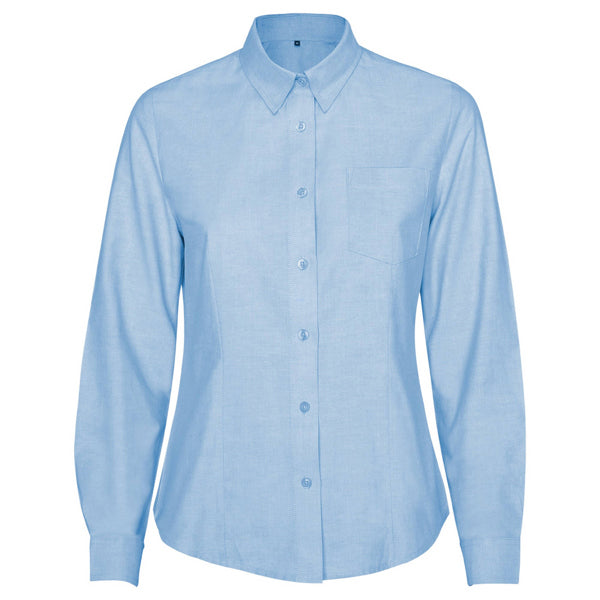 Camicia da Lavoro Donna Maniche Lunghe OXFORD WOMAN – Tessuto Oxford e Taglio Aderente