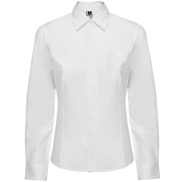Camicia da Lavoro Donna Maniche Lunghe SOFIA L/S – Aderente con Polsini a Doppio Bottone