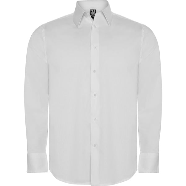Camicia da Lavoro Maniche Lunghe MOSCU – Tessuto Elasticizzato e Polsini a Doppio Bottone