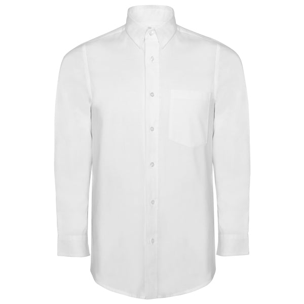 Camicia da Lavoro Maniche Lunghe OXFORD – Tessuto Oxford e Polsini a Doppio Bottone