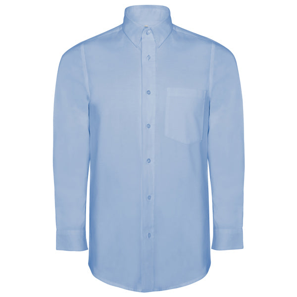 Camicia da Lavoro Maniche Lunghe OXFORD – Tessuto Oxford e Polsini a Doppio Bottone