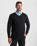Maglione da Lavoro HILUX – Collo a V in Maglia Jersey con Coste 1x1