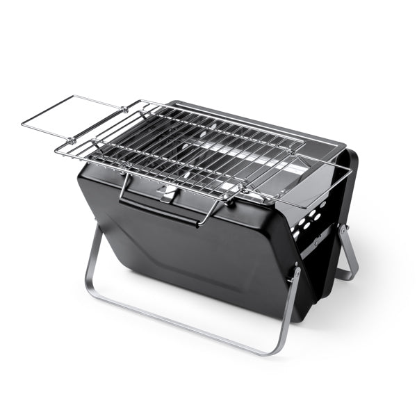 Barbecue a Carbone Portatile in Acciaio Inox a Valigetta con Griglia Pieghevole