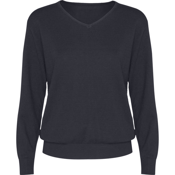 Maglione da Lavoro Donna HILUX WOMAN – Collo a V in Maglia Jersey con Coste 1x1