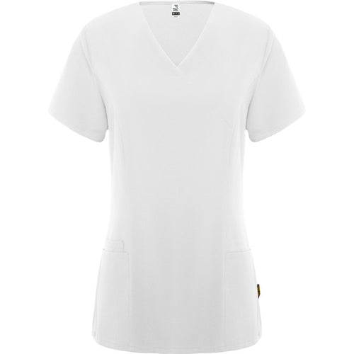 Camice Sanitario Donna Maniche Corte FEROX WOMAN – Microfibra con Vita Aderente e Collo a V