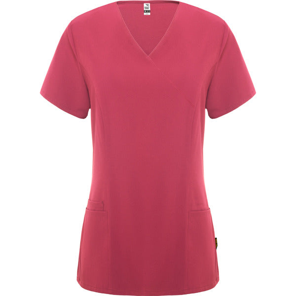 Camice Sanitario Donna Maniche Corte FEROX WOMAN – Microfibra con Vita Aderente e Collo a V
