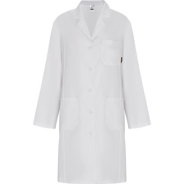 Camice da Laboratorio Donna VACCINE WOMAN – Risvolto, Tasche a Filetto e Cuciture Frontali