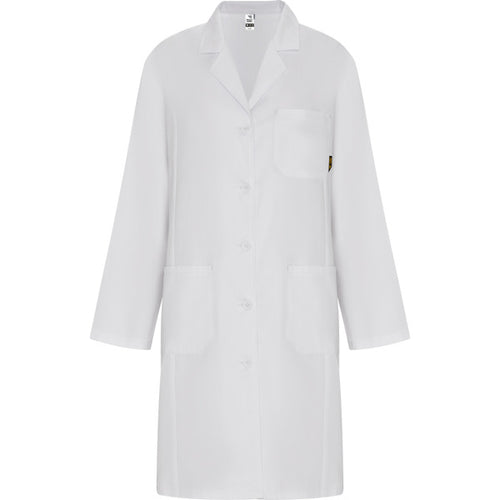 Camice da Laboratorio Donna VACCINE WOMAN – Risvolto, Tasche a Filetto e Cuciture Frontali