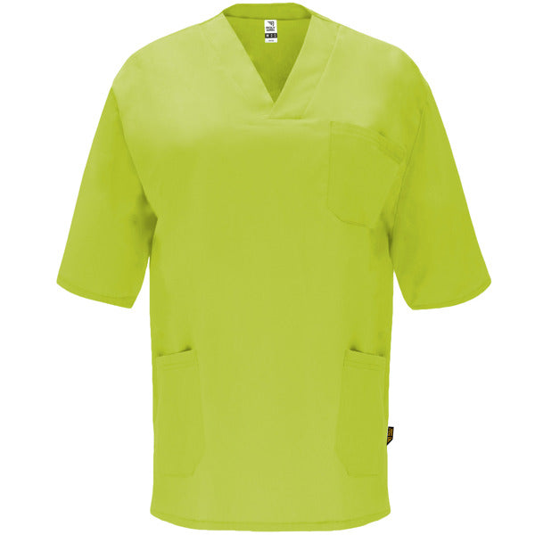 Camice Sanitario Unisex Maniche Corte PANACEA – Collo a V con Tasche a Filetto