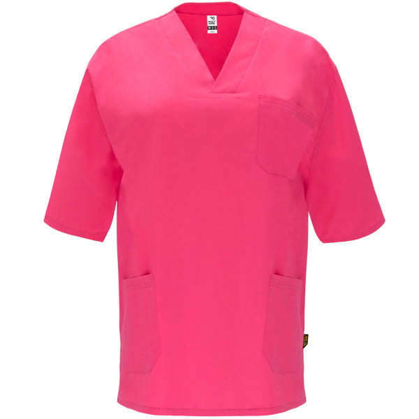 Camice Sanitario Unisex Maniche Corte PANACEA – Collo a V con Tasche a Filetto