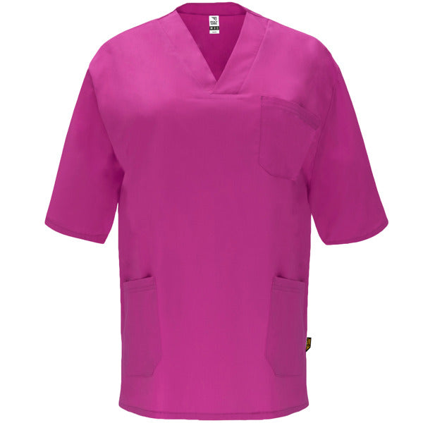 Camice Sanitario Unisex Maniche Corte PANACEA – Collo a V con Tasche a Filetto