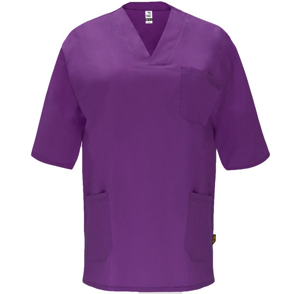 Camice Sanitario Unisex Maniche Corte PANACEA – Collo a V con Tasche a Filetto