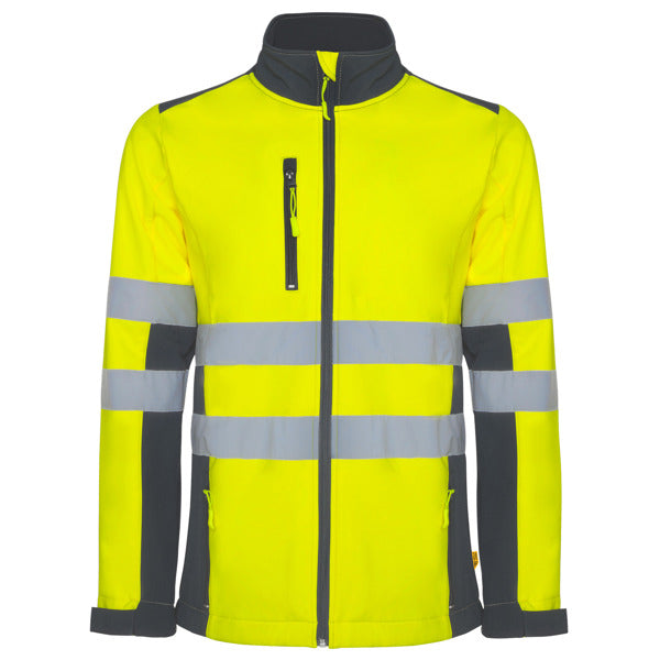 Giacca Softshell Alta Visibilità Bicolore 3 Strati – Idrorepellente | Roly WRK