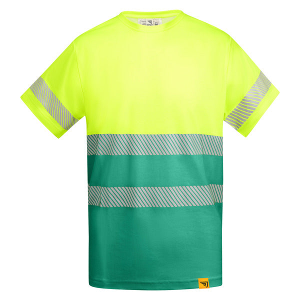 T-shirt Alta Visibilità Maniche Corte – Traspirante con Fasce Riflettenti