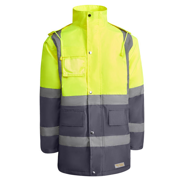 Parka Imbottito MERAK Alta Visibilità – Impermeabile con Fasce Riflettenti | Roly WRK