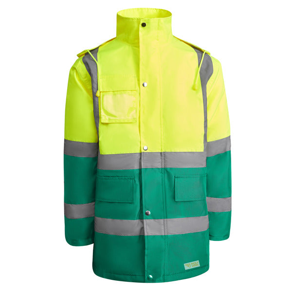 Parka Imbottito MERAK Alta Visibilità – Impermeabile con Fasce Riflettenti | Roly WRK