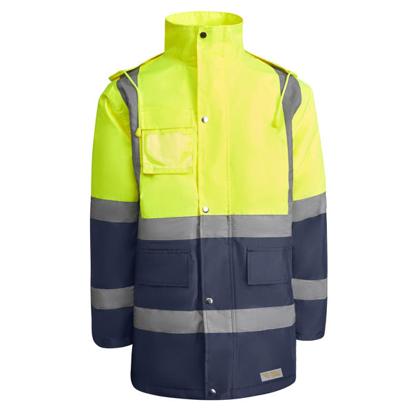 Parka Imbottito MERAK Alta Visibilità – Impermeabile con Fasce Riflettenti | Roly WRK