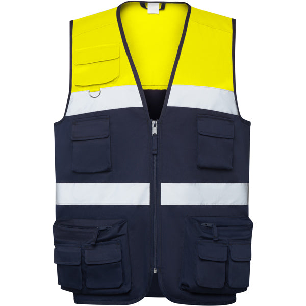 Gilet Multitasche Bicolore Alta Visibilità BETA – Fasce Riflettenti