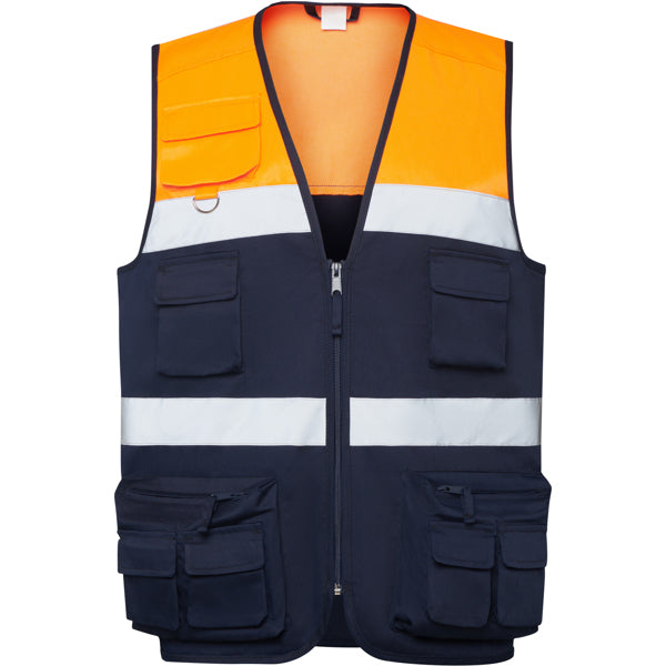 Gilet Multitasche Bicolore Alta Visibilità BETA – Fasce Riflettenti