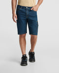 Short Multitasche in Denim NIVUS – Tessuto Elasticizzato con Tasche Cargo