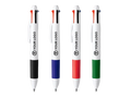 4-colour retractable ballpoint pen - ABS barrel with soft coloured grip