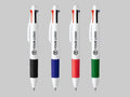 4-colour retractable ballpoint pen - ABS barrel with soft coloured grip